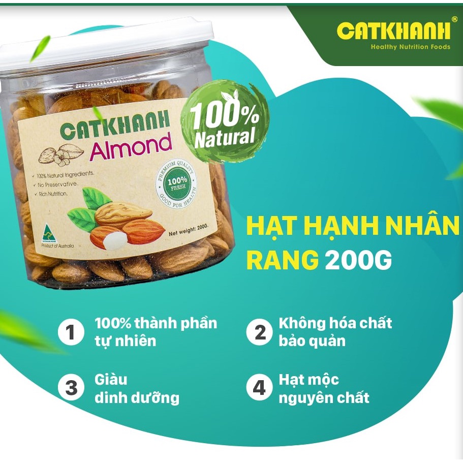 Hạnh Nhân Rang Hũ 200gr - Cát Khánh