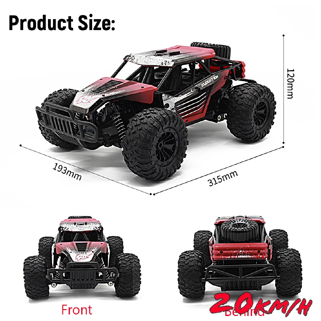 Xe Địa Hình Điều Khiển Từ Xa 48km / h 4wd Có camera wifi 480p fpv 2.4g Kèm Phụ Kiện