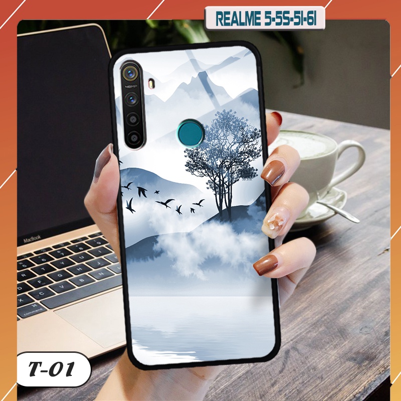 Ốp cường lực kính in 3D cho Realme 5/ 5S/ 5I