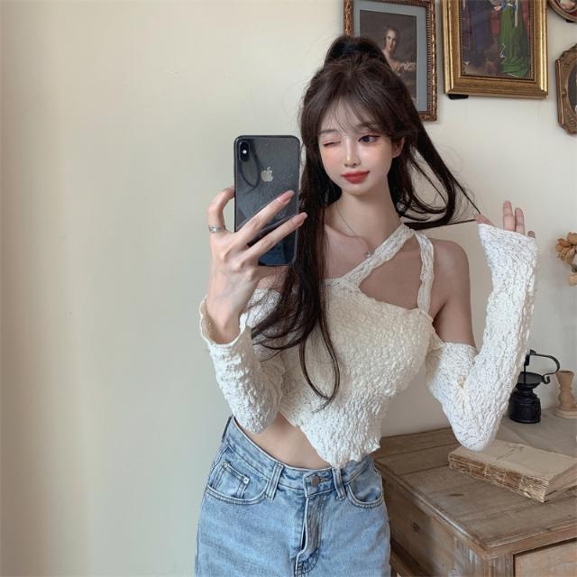 Áo thun COZOK lệch vai thiết kế quyến rũ thời trang