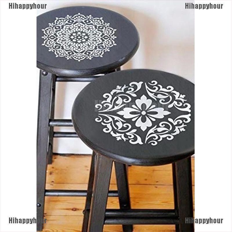 Khuôn Mẫu Vẽ Trang Trí Sàn Nhà 30x30cm Họa Tiết Mandala Diy