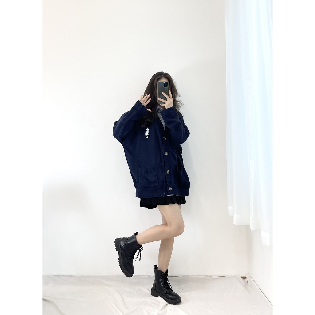 (FREESHIP) Áo cardigan 3 màu thêu logo ngực Miho house