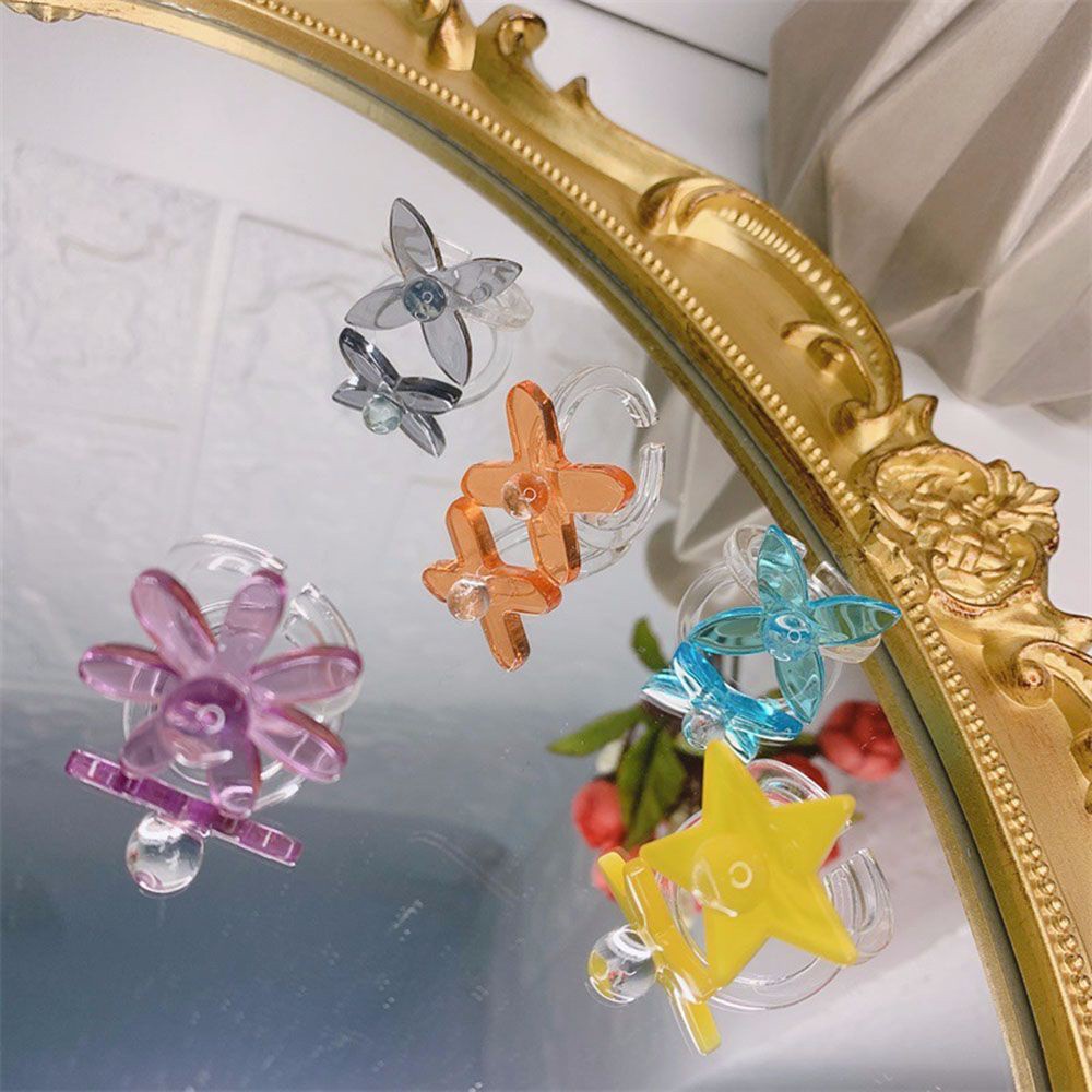 Nhẫn Nhựa Acrylic Trong Suốt Nhiều Màu Thời Trang Hàn Quốc Cho Nam