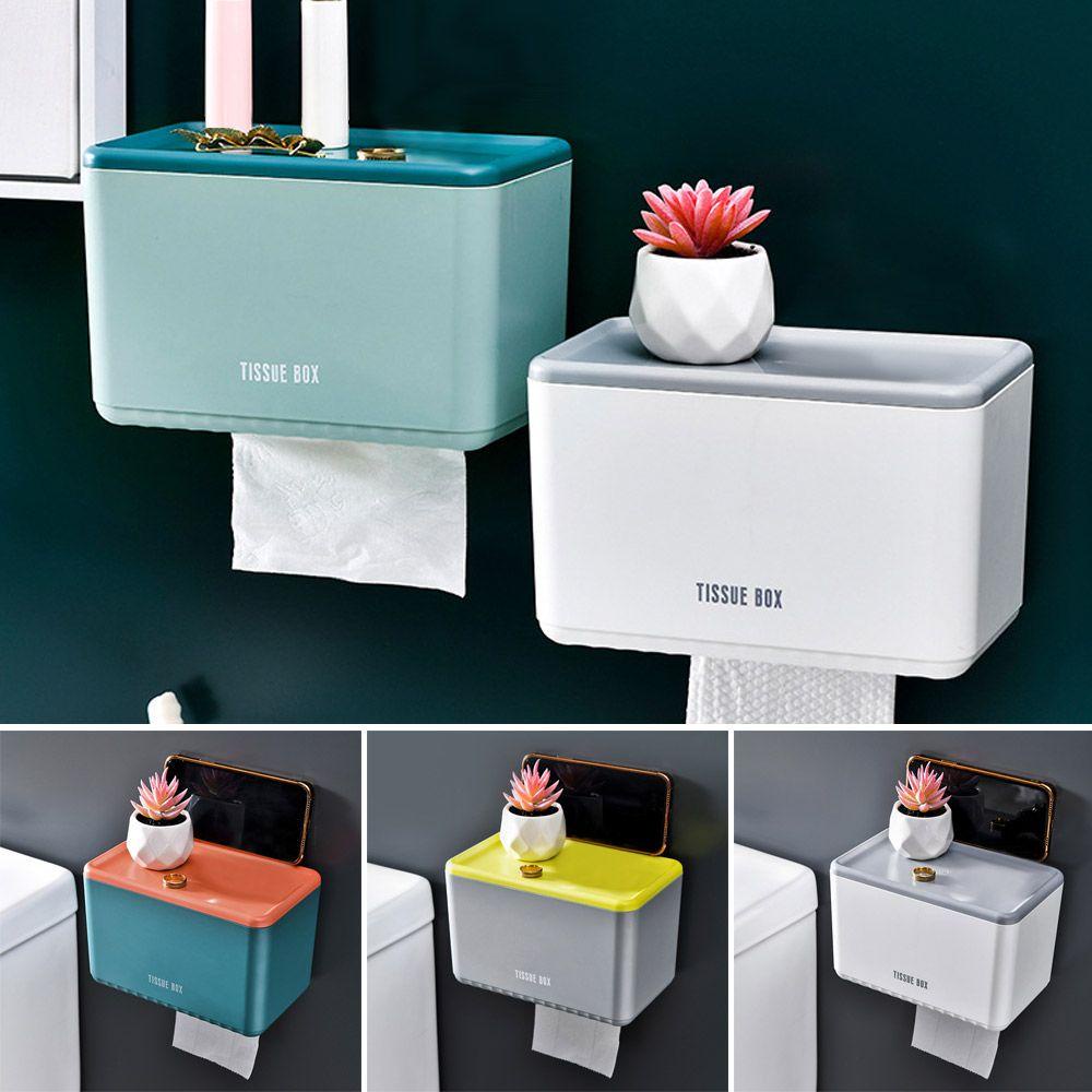 GOGOUP Giá Đỡ Cuộn Giấy Vệ Sinh Gắn Tường Đa Năng Chống Nước Không Cần Đục Lỗ