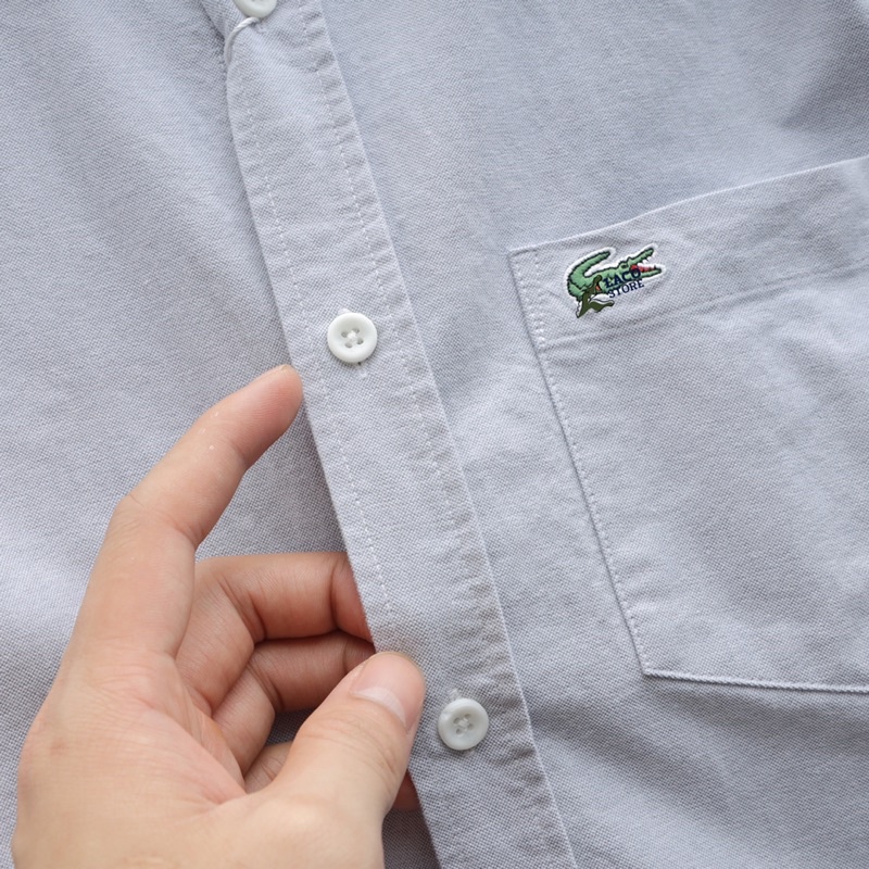 Áo sơ mi trơn ngắn tay nam công sở vải oxford 100% cotton LCST0001