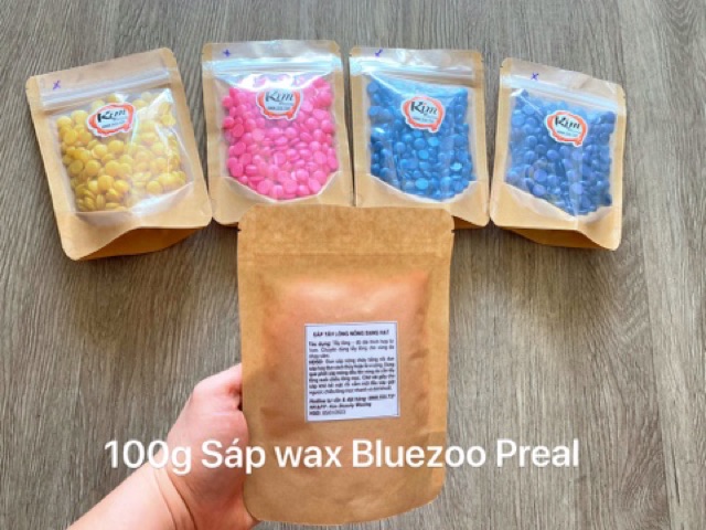 100g Sáp wax lông Hard wax beans Bluezoo cho da nhạy Bikini cảm không làm thâm da Ánh nhũ | BigBuy360 - bigbuy360.vn