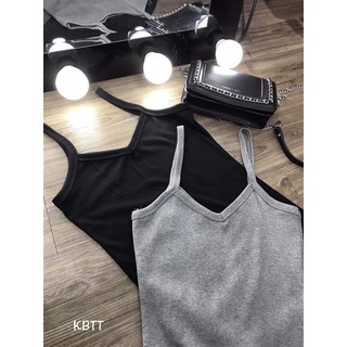 Váy body 2 dây đen xẻ đùi
