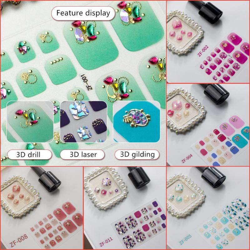 Bộ 22 Miếng Dán Trang Trí Móng Tay Nghệ Thuật 3d Chất Lượng Cao