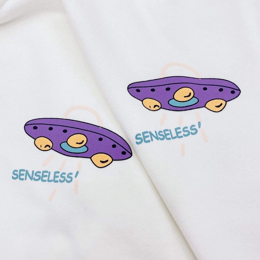 Áo Khoác Hoodie Gấu Phi Hành Gia Phối Dây Kéo Vải Nỉ Bông Form Rộng Ulzzang Unisex
