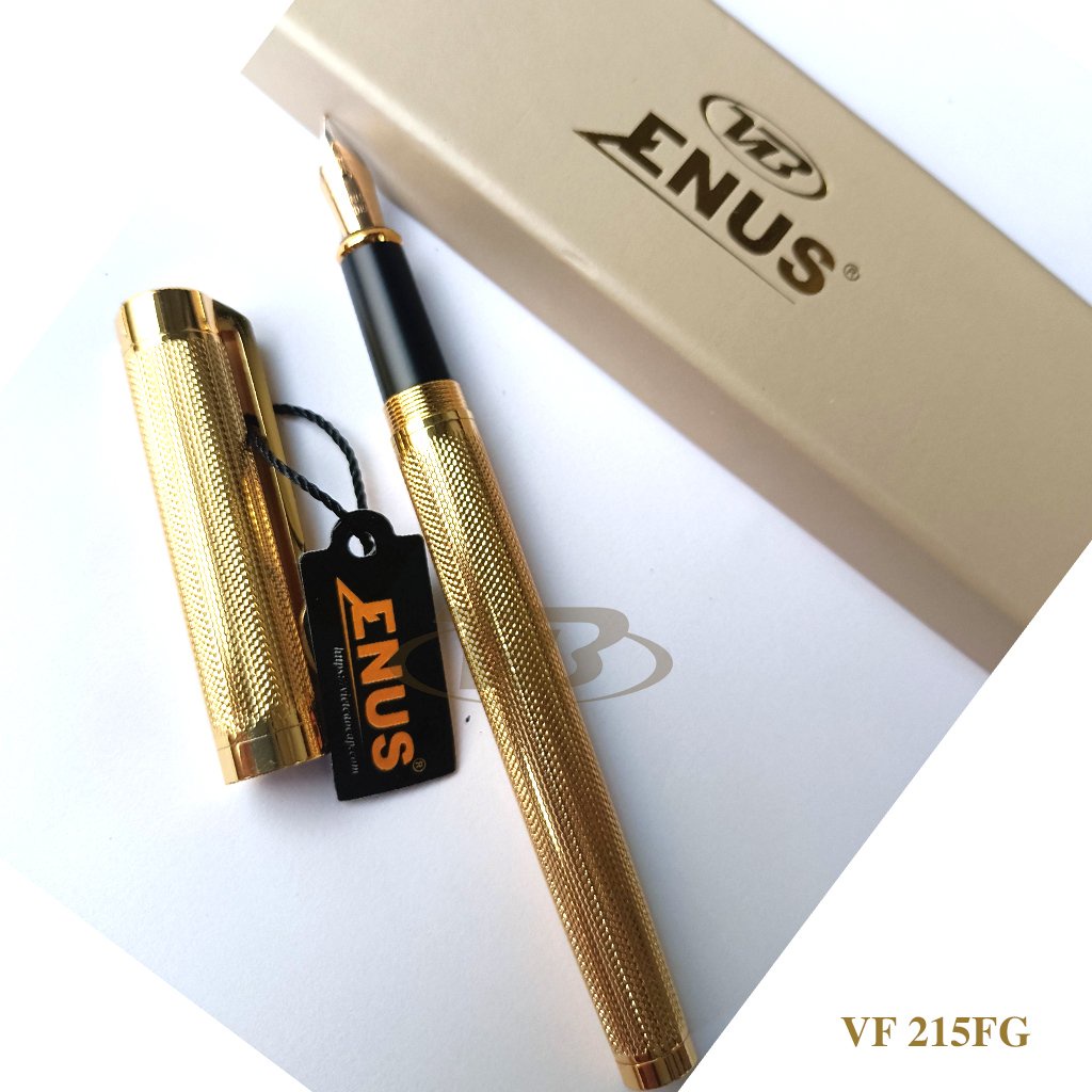 Bút máy cao cấp khắc tên có nắp Enus VF 2151FG luyện chữ làm quà tặng ý nghĩa sang trọng miễn phí khắc tên theo yêu cầu