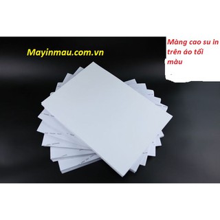 10 tờ Giấy màng cao su in áo tối mầu khổ A4 _inksun