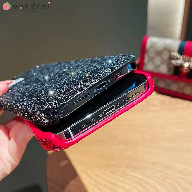 Ốp Điện Thoại Cứng Trang Trí Kim Tuyến Cho iPhone 14 Plus 13 12 Mini 11 Pro Max XS Max XR X 7 8 6 6s Plus SE 2020
