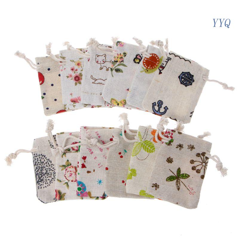 1 Túi Dây Rút Cotton Đựng Trang Sức / Kẹo / Quà Tặng Tiệc Tùng