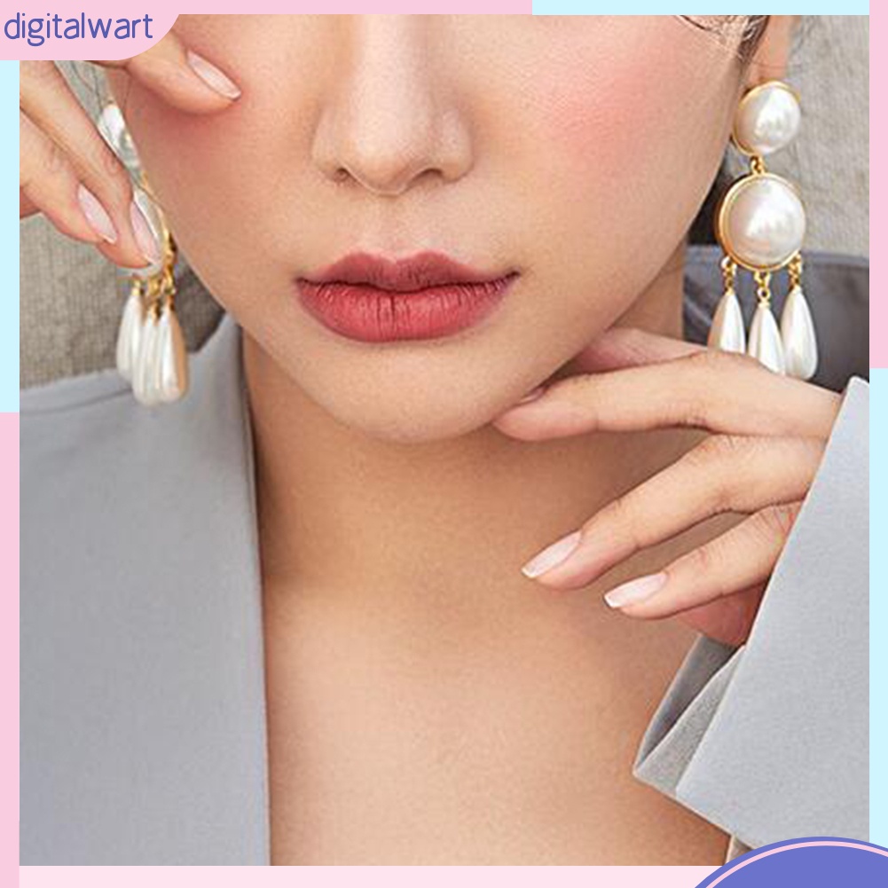 Đôi Bông Tai Đính Ngọc Trai Kiểu Dáng Trẻ Trung Cho Nữ