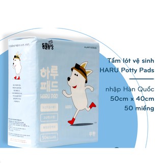 Tã lót vệ sinh haru potty pads 50cm x 40cm - 50 miếng nhập hàn quốc