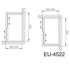 Phòng tắm kính cường lực EuroKing EU – 4522, nhập khẩu