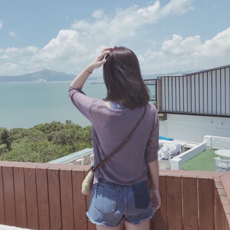 Áo khoác cadigan len mỏng xuất khẩu nữ đẹp VNXK AKC00021 AMGOBET