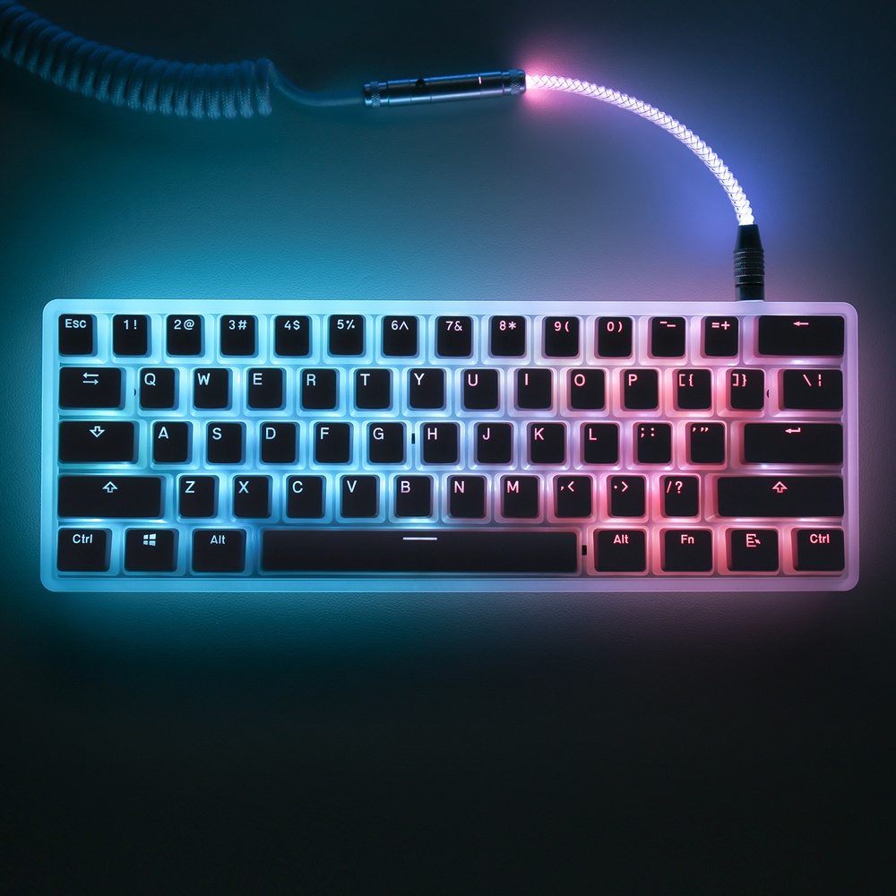 Pudding Keycap mới Cấu hình OEM Chất liệu PBT Truyền ánh sáng RGB Bàn phím cơ học Keycaps 115 Phím