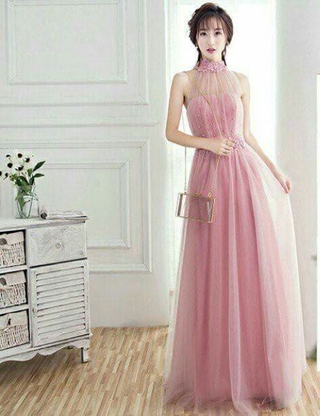 MAXI CỔ YẾM ĐÍNH CƯỜM