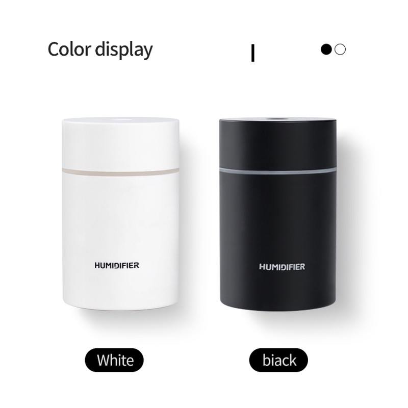 Máy Phun Sương Tạo Độ Ẩm Không Khí USB Mini 300ml Có Đèn Ngủ Tự Động Tắt Mở