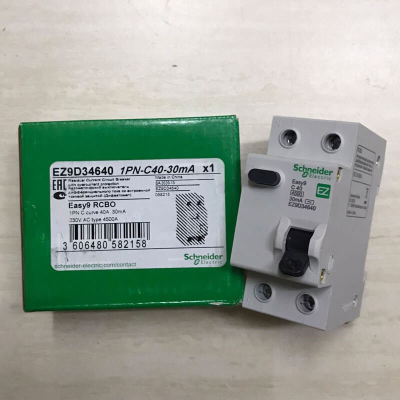 Aptomat chống giật  RCBO 1P+N Schneider 4.5kA 30mA