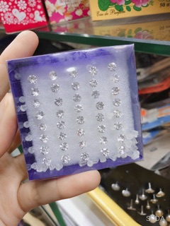 Bông tai đính đá lấp lánh tinh tế (1 đôi)