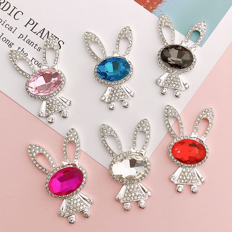 1 Giày Sandal Đế Xuồng Đính Đá Kim Cương Hình Thỏ Thời Trang Cho Nữ