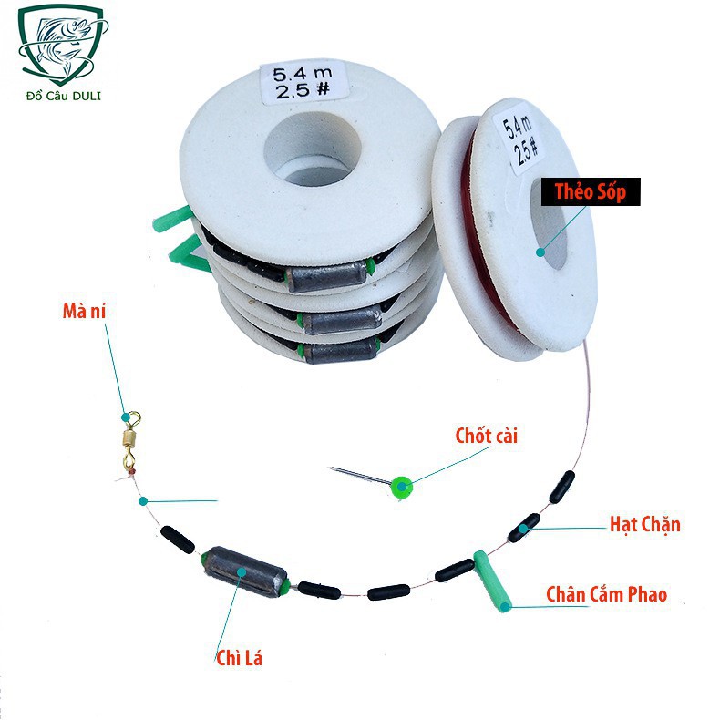 [SALE] Dây trục câu đài buộc sẵn đầy đủ các kích thước, cước câu - Top1VN