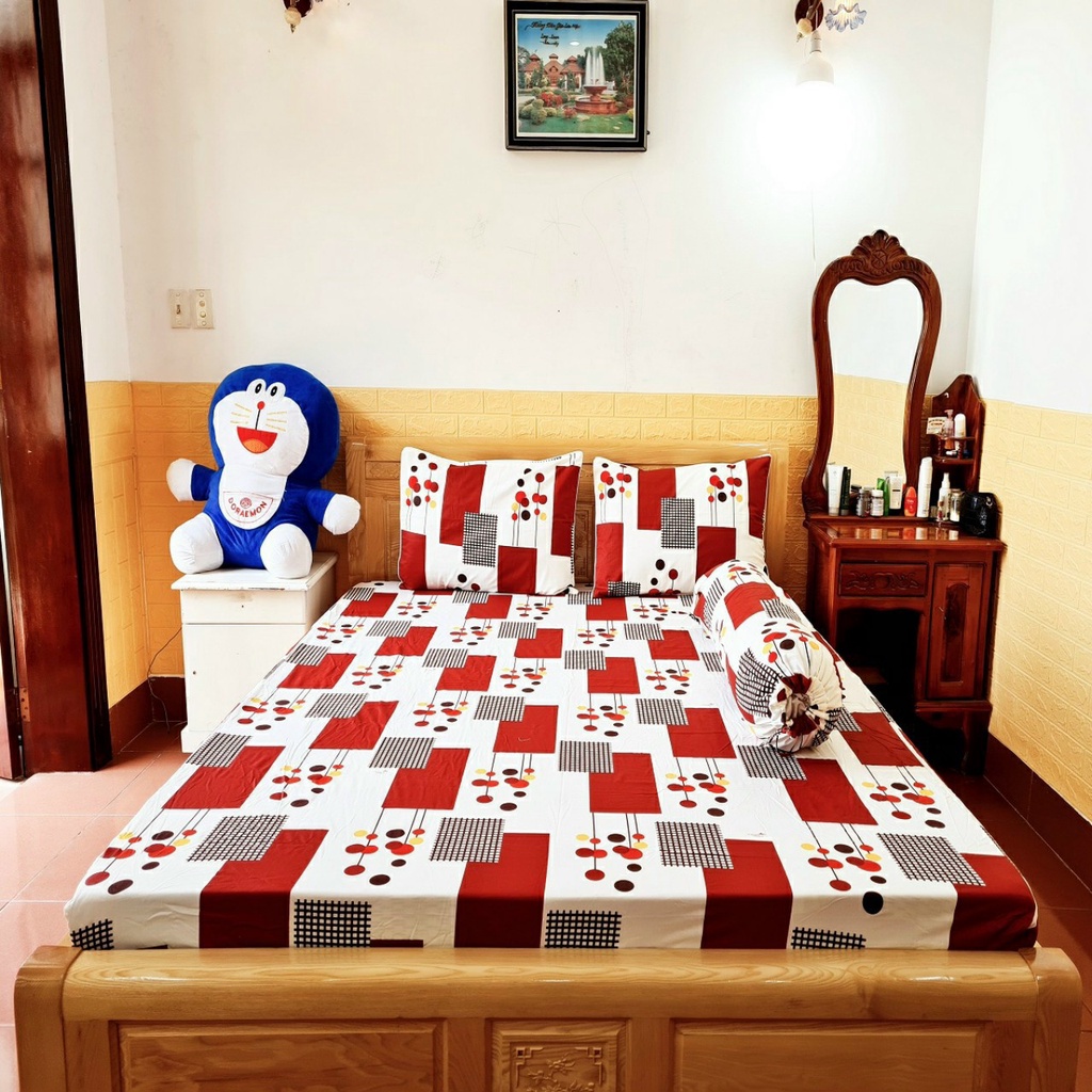 bộ drap Cotton Thắng Lợi 1m2 -chát với shop để chọn mẫu mới nhất
