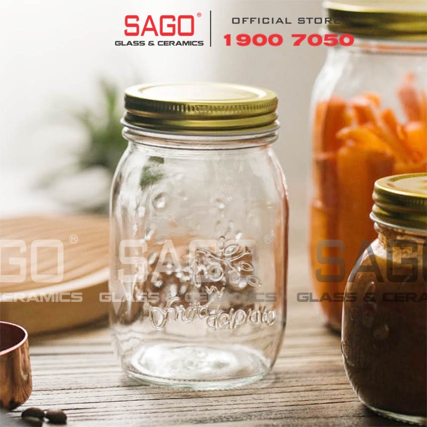 Hũ Thủy Tinh Mason Nắp Vặn Nhôm 1000ml | 500ml | 300ml