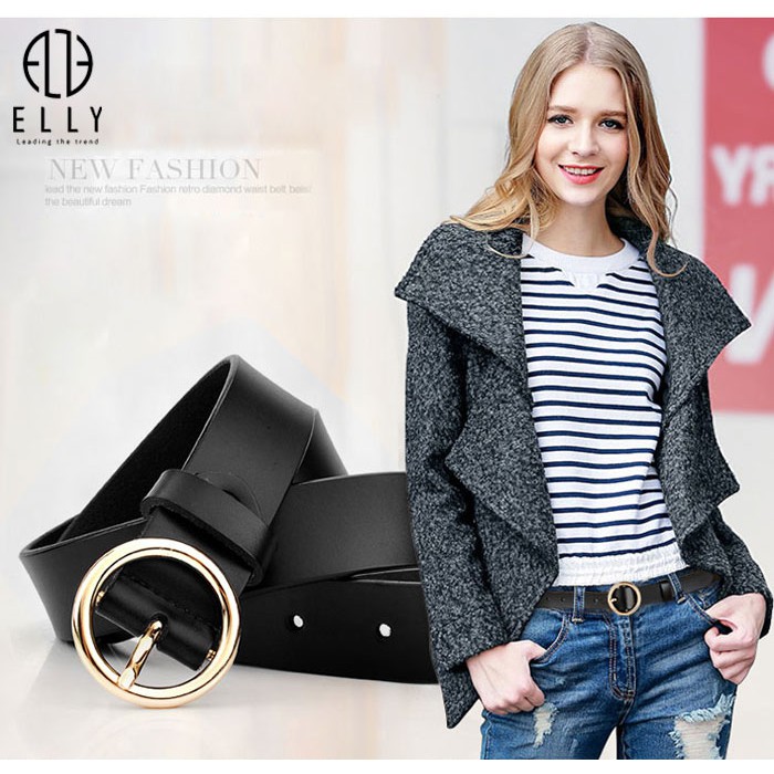 Dây lưng nữ cao cấp da thật ELLY – ED19