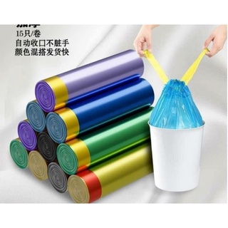 Túi rác dạng dây rút có quai cầm 10 cuộn 150 túi