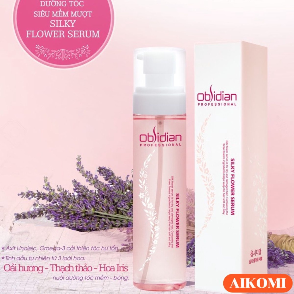 Huyết thanh dưỡng tóc siêu mềm mượt Obsidian Silky Flower Serum Hàn Quốc hàng chính hãng