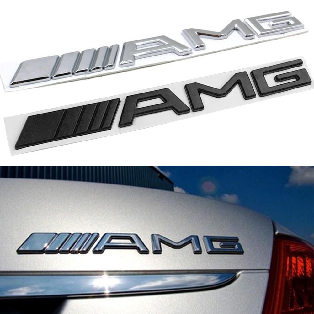 Logo Chữ Nổi AMG Dán Đuôi Xe Ô Tô Kích Thước 19x2 cm | Tem 3D Dán Trang Trí Ô Tô