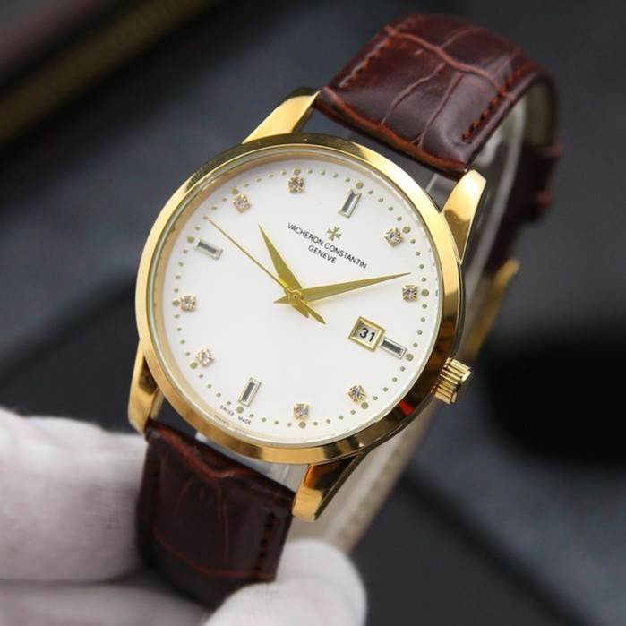 Đồng Hồ Nam VA01 Dây Da Nâu Cao Cấp Mặt Kính Chống Xước, Chống Nước BH Hãng 12 Tháng | BigBuy360 - bigbuy360.vn