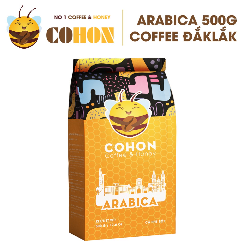 Cà phê Arabica thương hiệu Coffee &amp; Honey 250G sản xuất từ cafe nguyên chất Tây Nguyên