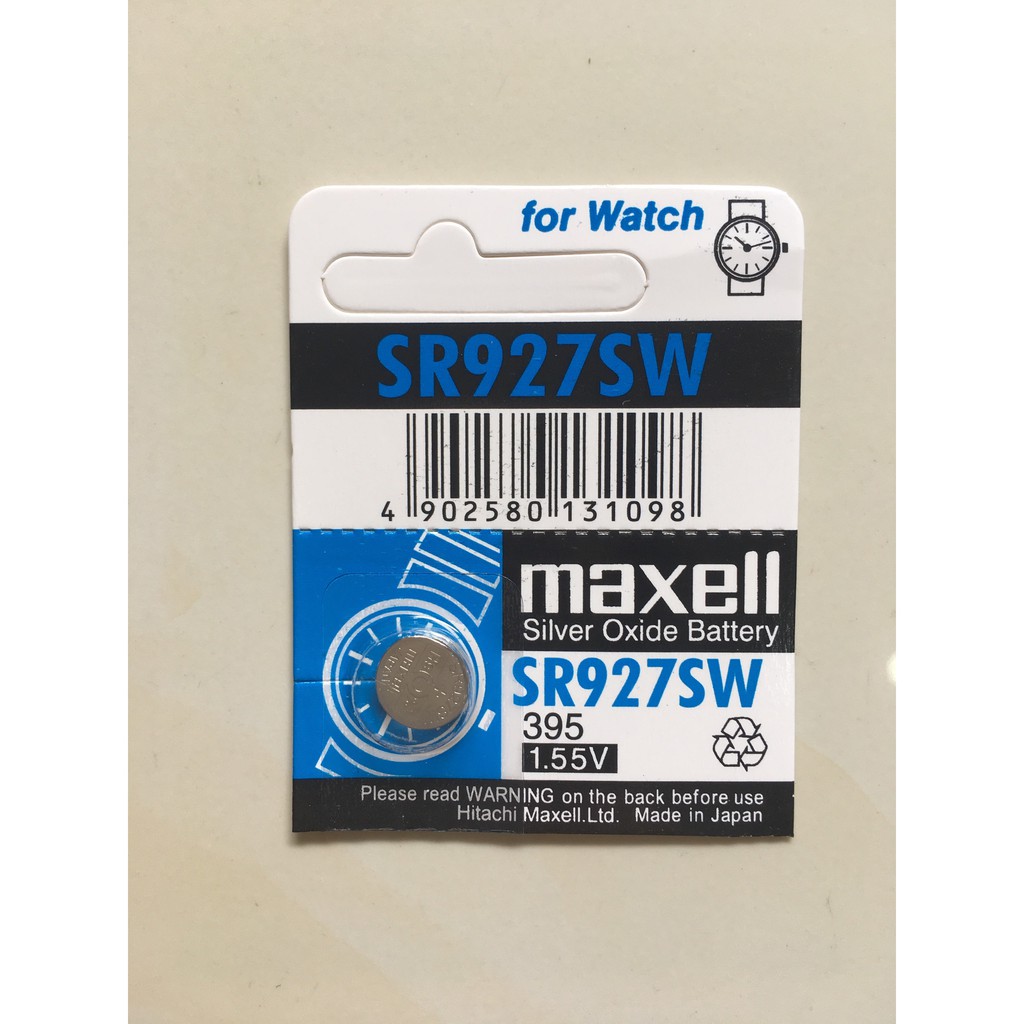 Vỉ  1 viên pin đồng hồ Maxell 927 SR927SW SR926SW SR926 SR927 926 395 Nhật  Bản