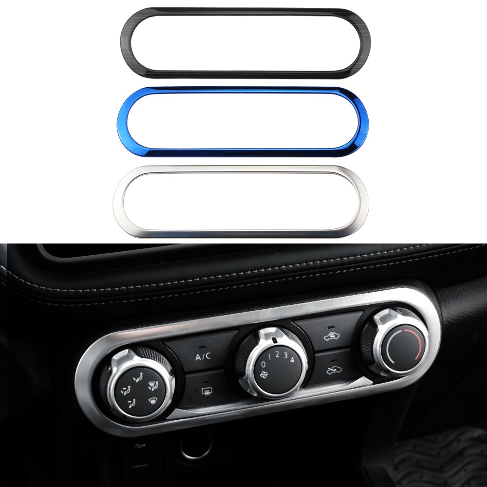 Khung Viền Bảng Điều Khiển Điều Hòa AC Bằng Inox Cho Xe Hơi Nissan Kicks 2016-2021