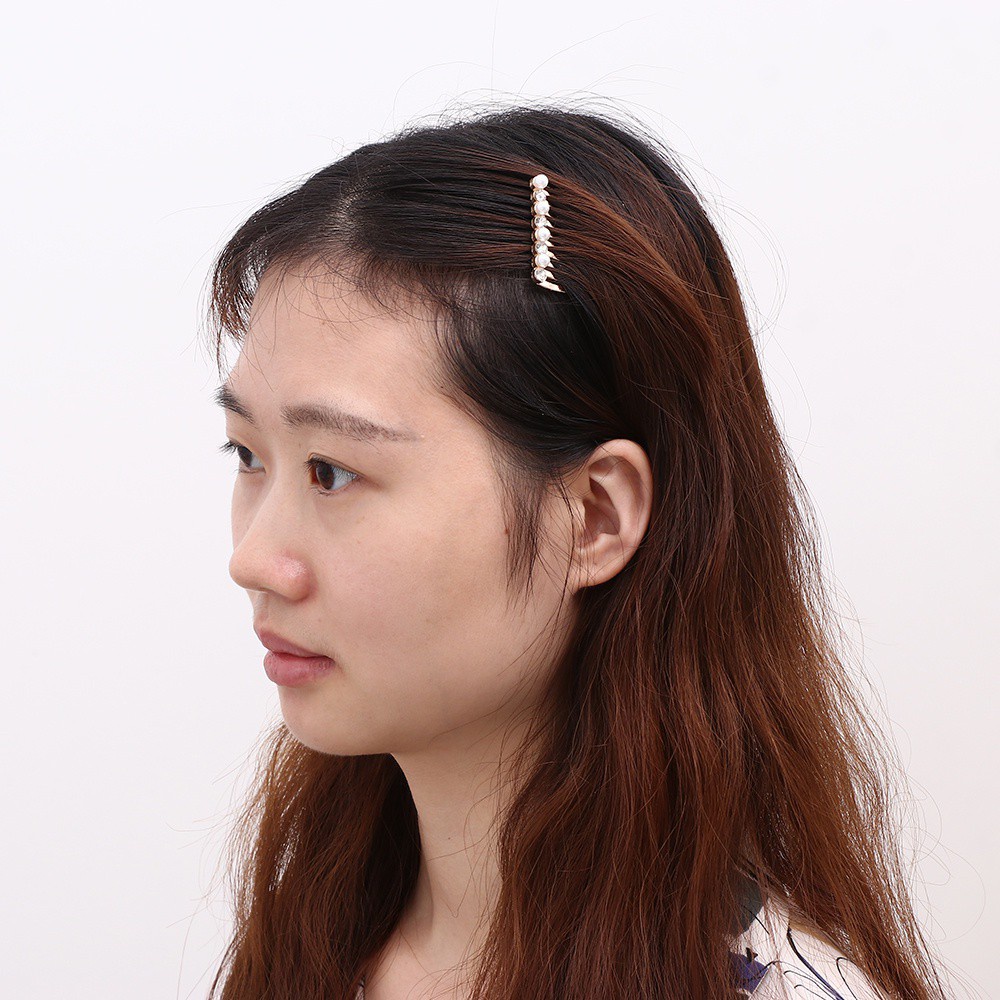 (Hàng Mới Về) Lược Cài Tóc Bằng Hợp Kim Đính Ngọc Trai Thời Trang Dành Cho Nữ Mihan1