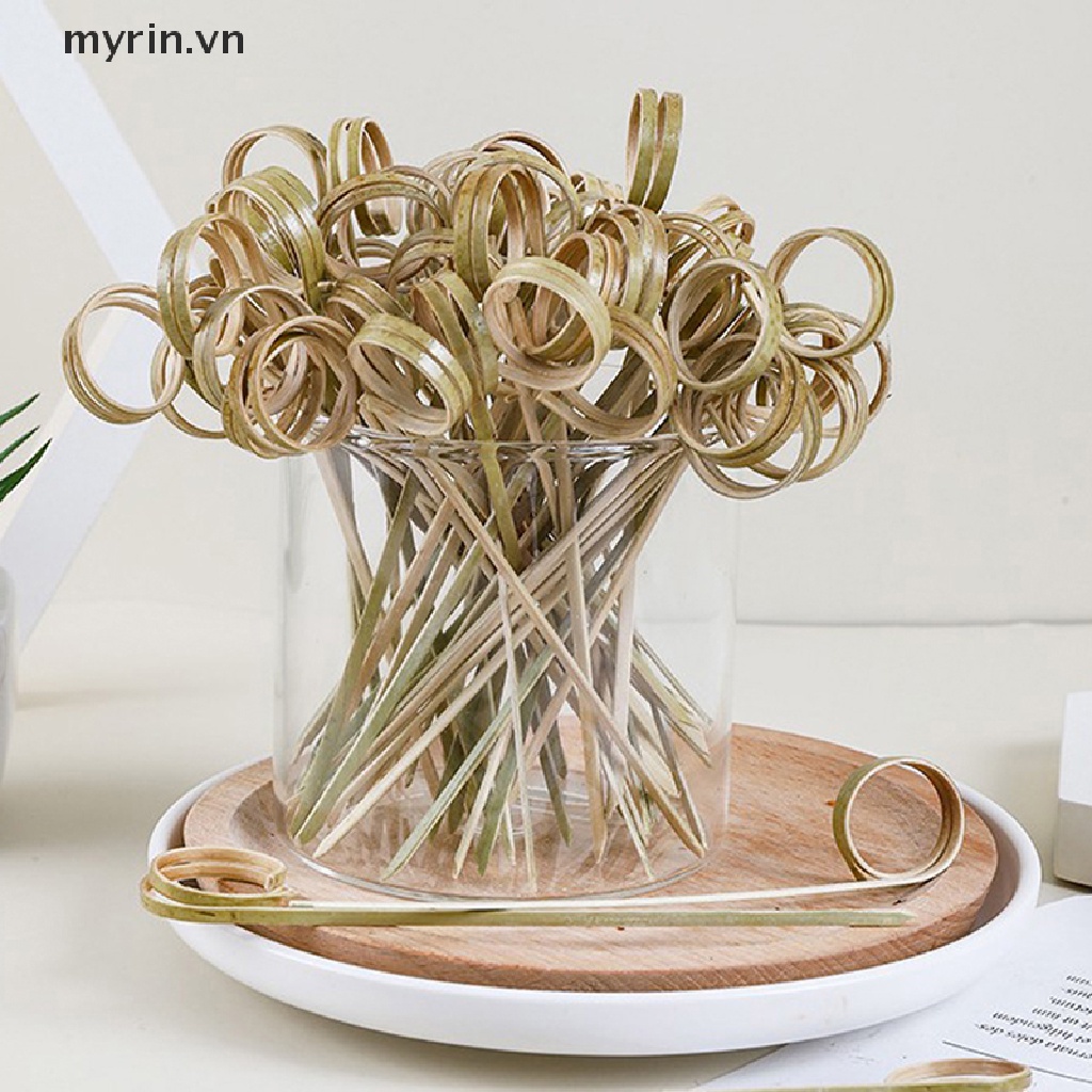 Set 100 Xiên Gỗ Tre Ăn Trái Cây / Cocktail Dùng Một Lần