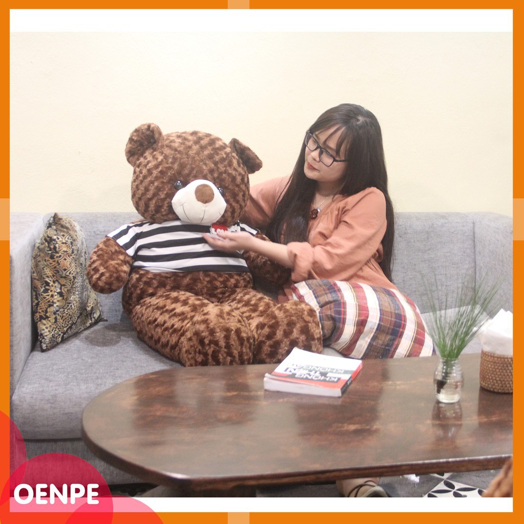 Gấu Bông Teddy 1M5 Khổ Vải, Cao 1M3 - Gấu Bông To Đẹp Rẻ Vô Địch