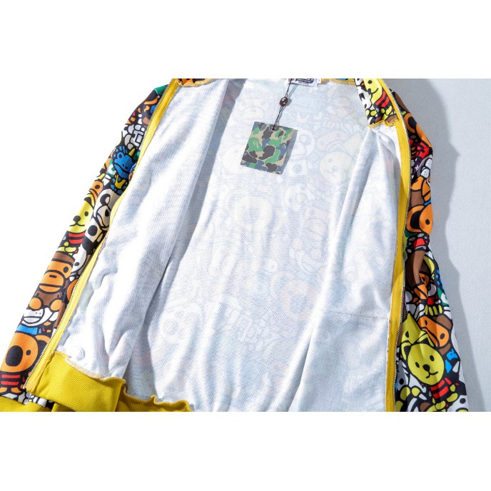Mới Áo Khoác Hoodie BAPE Họa Tiết Rằn Ri