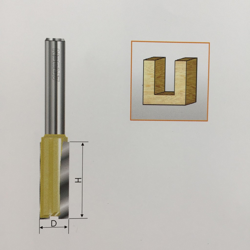 Mũi phay thẳng cốt 1/4"   và  cốt 1/2" ARDEN - Made in TAIWAN - Giá 1 mũi