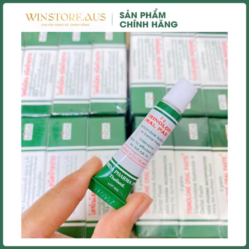 [CHÍNH HÃNG THÁI LAN] Kem Bôi Nhiệt Miệng, Lở Loét Miệng Thái Lan Trinolone Oral Paste 5g