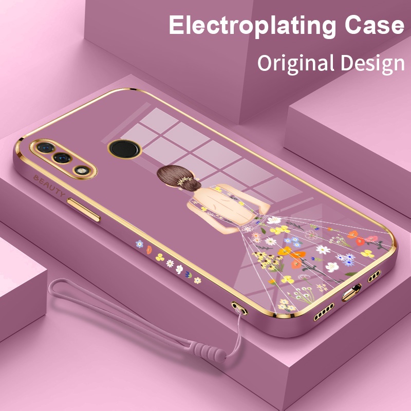 Ốp Điện Thoại Silicon Mềm Khung Vuông Mạ Điện Chống Sốc Chống Dấu Vân Tay Cho Huawei Nova 3i P Smart Plus