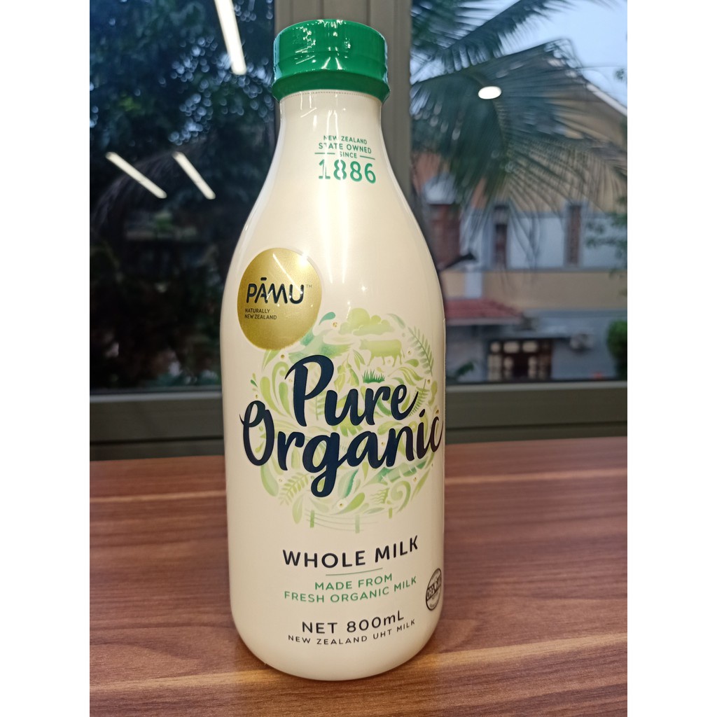 Sữa tươi nguyên chất tiệt trùng hữu cơ Pamu - Pure Organic 800ml