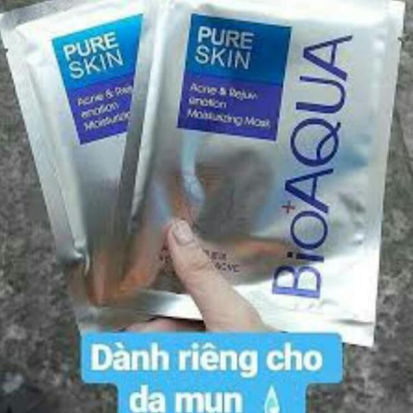 Mặt nạ bạc dùng cho da mụn đỏ mask Pure Skin Bioaqua