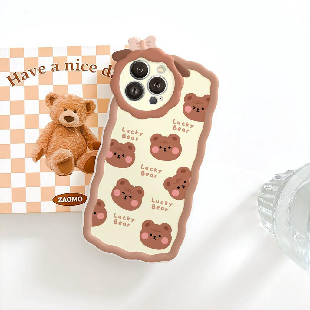 Ốp lưng iphone nơ lượn sóng Sun Bear 6/6plus/6s/6splus/7/7plus/8/8plus/x/xs/11/12/13/14/pro/max/promax/plus/shin/case