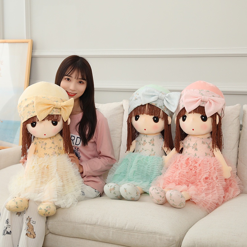 AIXINI ✨95cm Princess Girls Plush Doll Baby Stuffed Plush Doll Toys Kids Soft Plush Toys Valentine Children Birthday Christmas Gifts