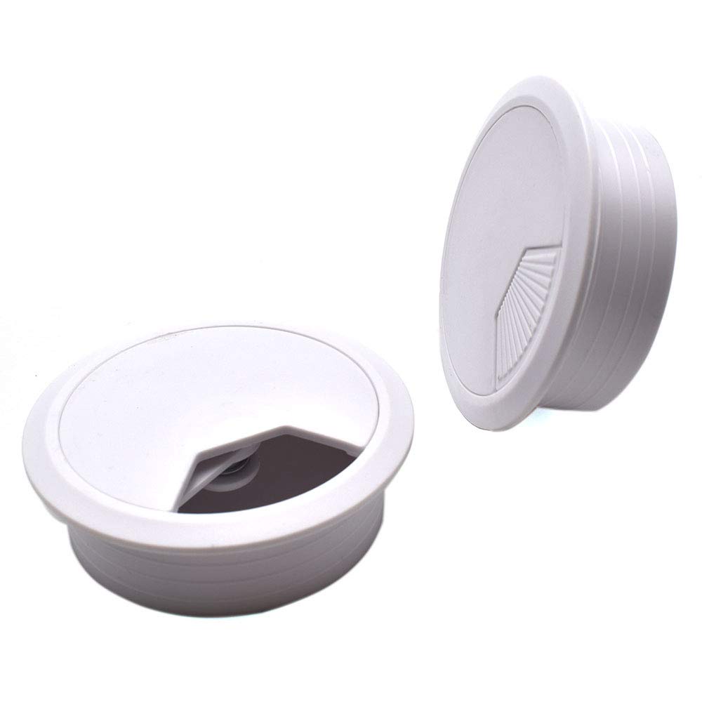 Nắp luồn dây điện nhựa màu trắng size 60mm